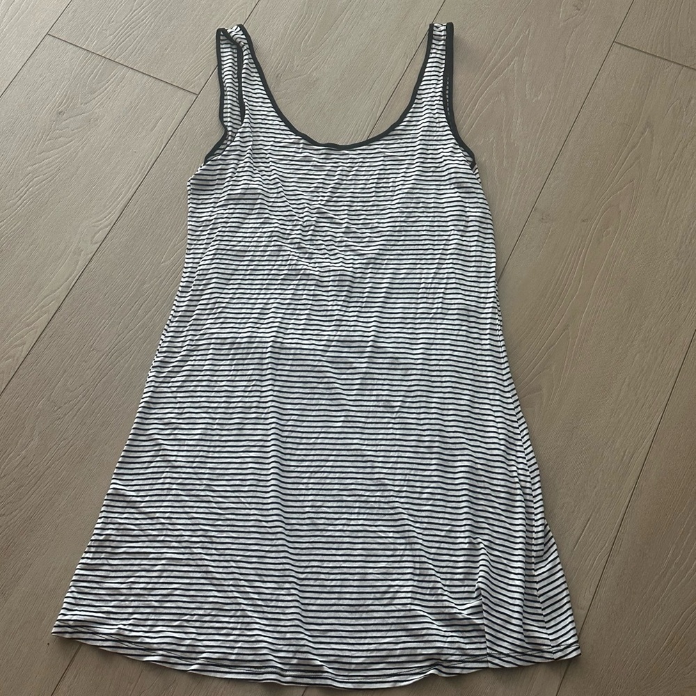 Striped dress with scoop back